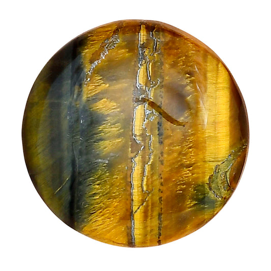 Blue Tiger Eye 26.26x26.26x6.5 mm Round Gemstone LS01352-17