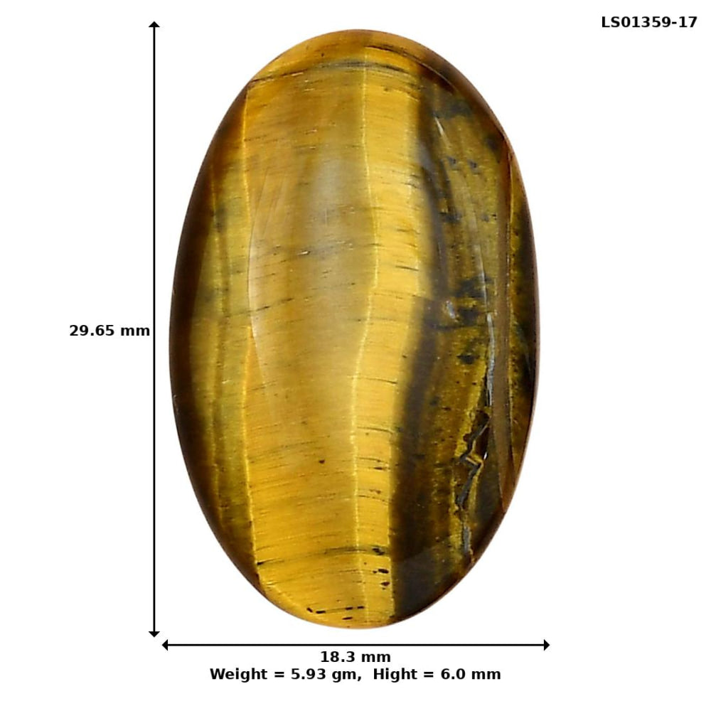 Blue Tiger Eye 29.65x18.3x6 mm Oval Gemstone LS01359-17