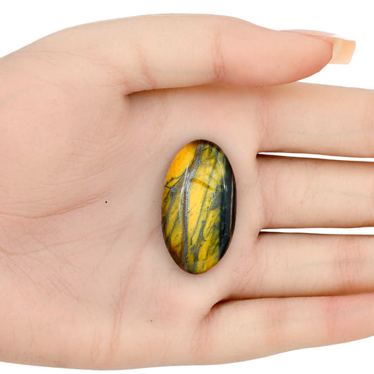 Blue Tiger Eye 34x19x6.5 mm Oval Gemstone LS01363-17