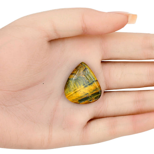 Blue Tiger Eye 27x24x5 mm Pear Gemstone LS01364-17