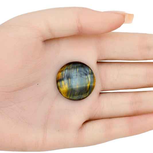 Blue Tiger Eye 24.8x24.8x6 mm Round Gemstone LS01367-17