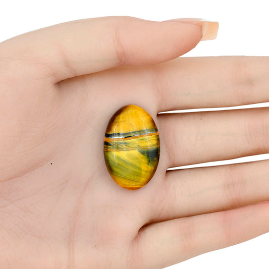 Blue Tiger Eye 29x19.2x6 mm Oval Gemstone LS01370-17