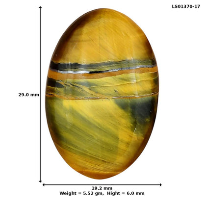 Blue Tiger Eye 29x19.2x6 mm Oval Gemstone LS01370-17