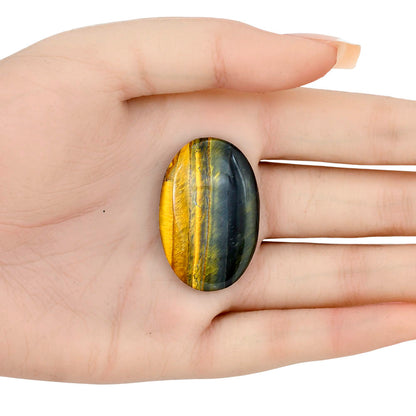 Blue Tiger Eye 37.4x24.4x6 mm Oval Gemstone LS01373-17