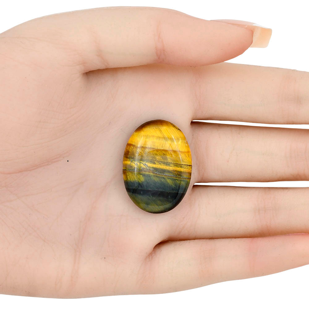 Blue Tiger Eye 28.7x21.2x5.5 mm Oval Gemstone LS01374-17