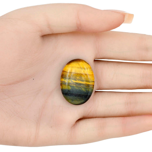 Blue Tiger Eye 28.7x21.2x5.5 mm Oval Gemstone LS01374-17