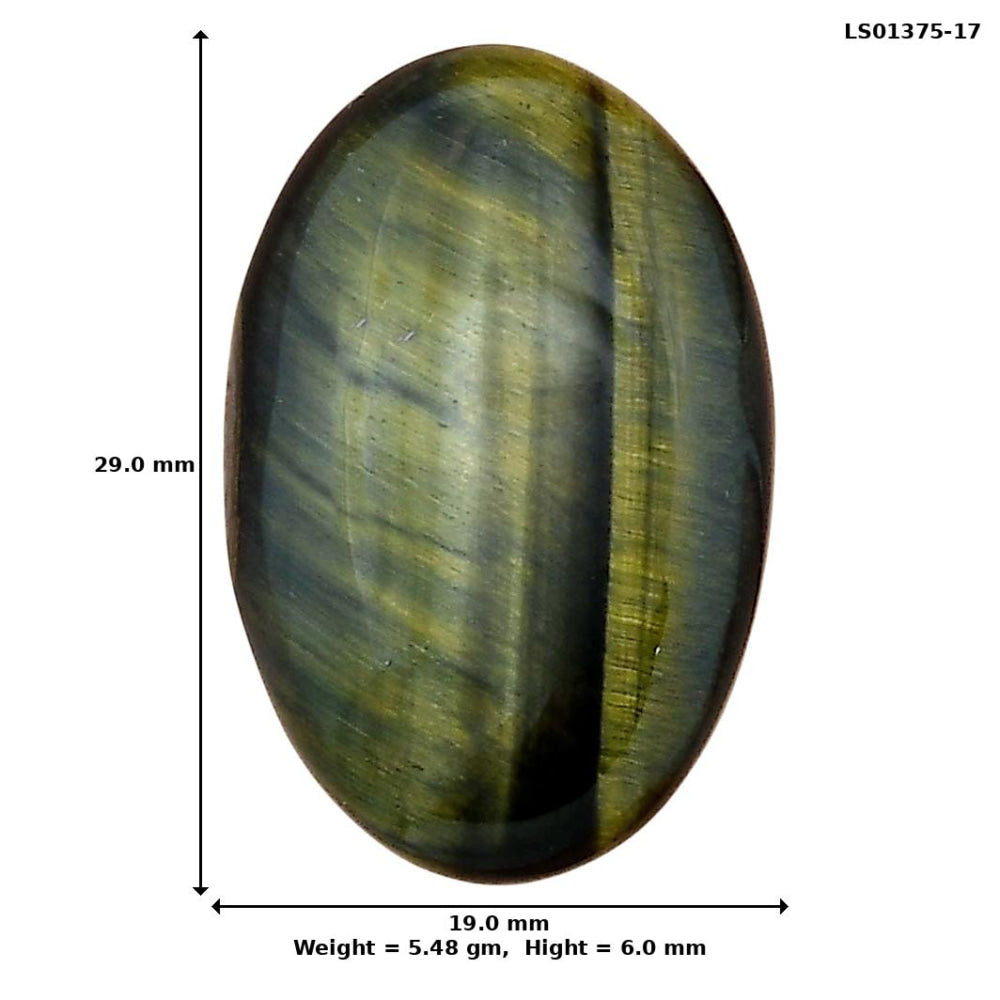 Blue Tiger Eye 29x19x6 mm Oval Gemstone LS01375-17