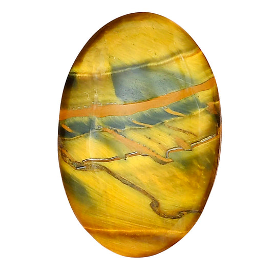 Blue Tiger Eye 30.7x20.5x5 mm Oval Gemstone LS01378-17