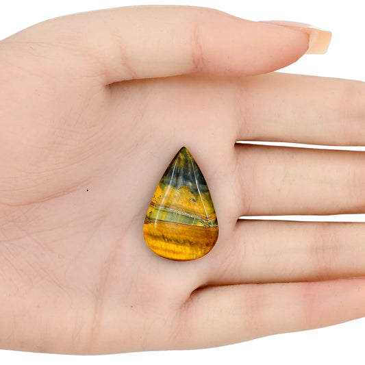 Blue Tiger Eye 29.3x19.3x5 mm Pear Gemstone LS01386-17