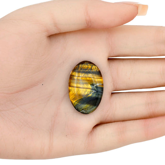 Blue Tiger Eye 30.2x19.75x5 mm Oval Gemstone LS01387-17