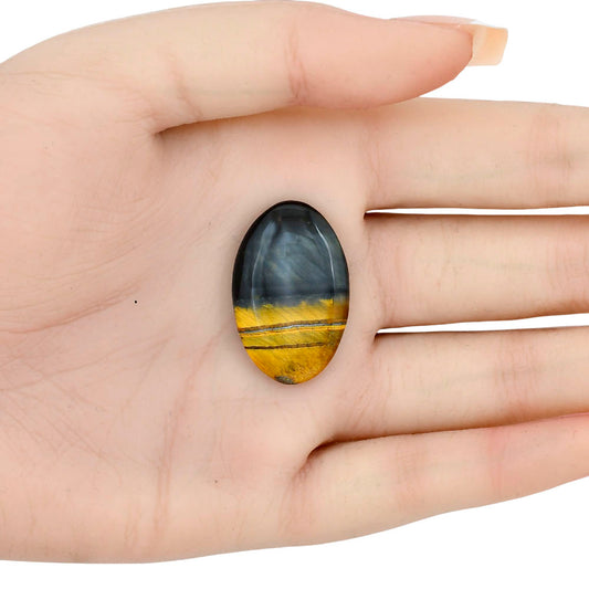 Blue Tiger Eye 29.7x19x5 mm Oval Gemstone LS01389-17