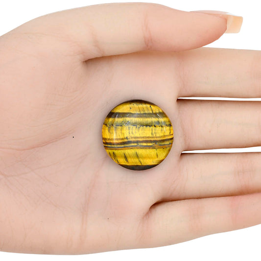 Blue Tiger Eye 25.8x25.8x5.5 mm Round Gemstone LS01390-17