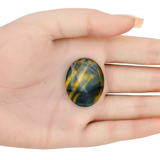 Blue Tiger Eye 30.75x24.4x6 mm Oval Gemstone LS01391-17