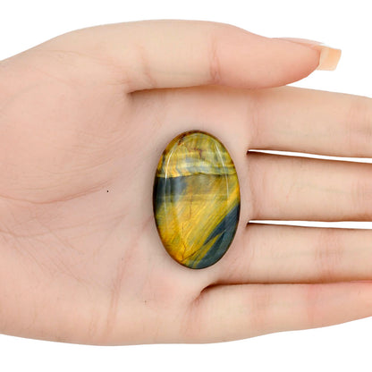 Blue Tiger Eye 38x24x5.5 mm Oval Gemstone LS01393-17