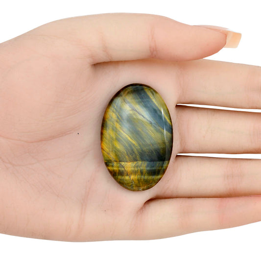Blue Tiger Eye 42x28.25x6 mm Oval Gemstone LS01394-17