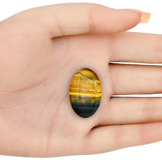 Blue Tiger Eye 28.7x18.7x5.5 mm Oval Gemstone LS01397-17