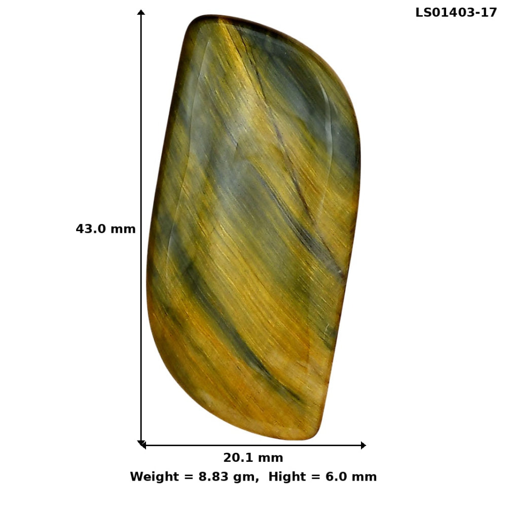Blue Tiger Eye 43x20.1x6 mm Fancy Gemstone LS01403-17