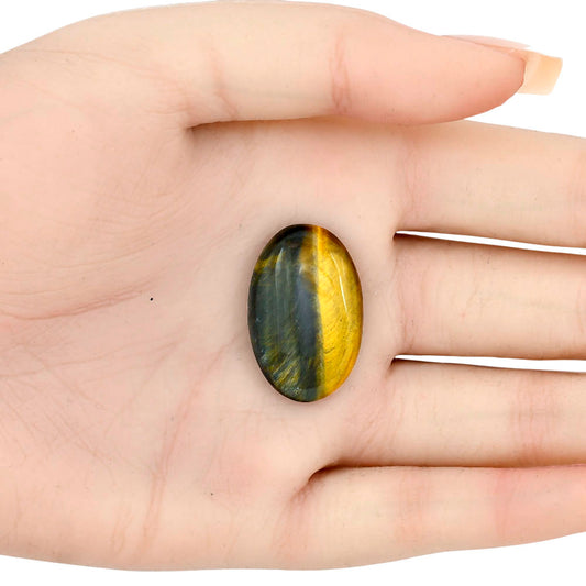 Blue Tiger Eye 27.65x18x5.5 mm Oval Gemstone LS01404-17