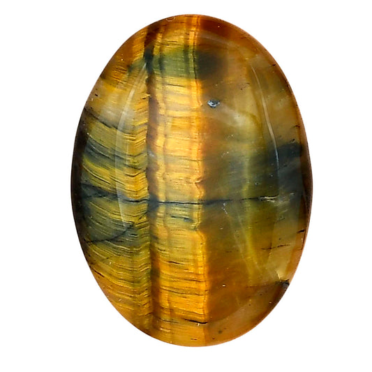 Blue Tiger Eye 28.1x20.4x5.5 mm Oval Gemstone LS01406-17