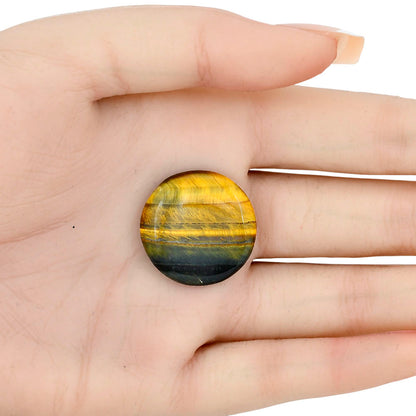 Blue Tiger Eye 24.75x24.75x4 mm Round Gemstone LS01407-17