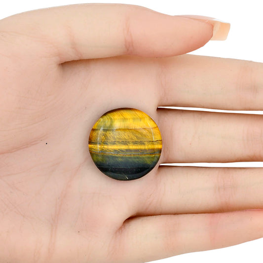 Blue Tiger Eye 24.75x24.75x4 mm Round Gemstone LS01407-17