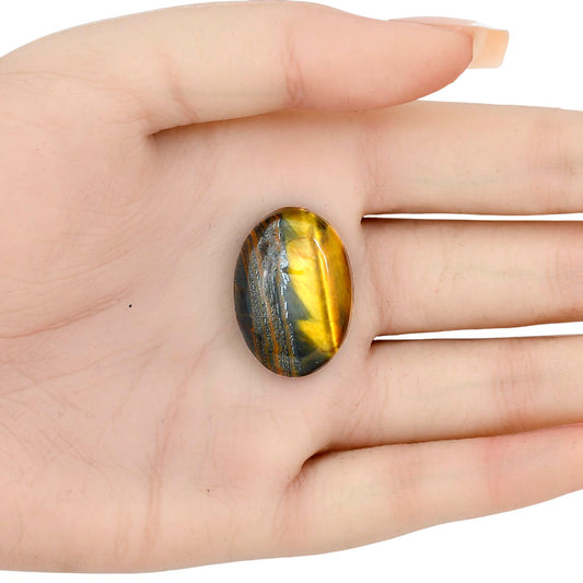 Blue Tiger Eye 27x19x6.5 mm Oval Gemstone LS01411-17