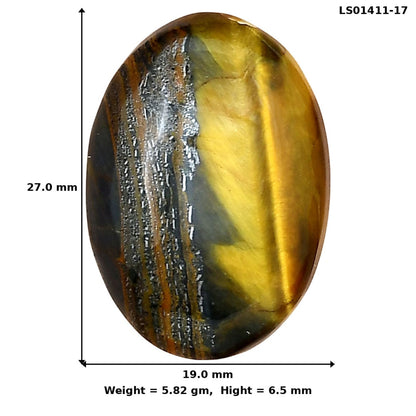 Blue Tiger Eye 27x19x6.5 mm Oval Gemstone LS01411-17