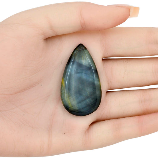 Blue Tiger Eye 42.8x24.3x5 mm Pear Gemstone LS01414-17