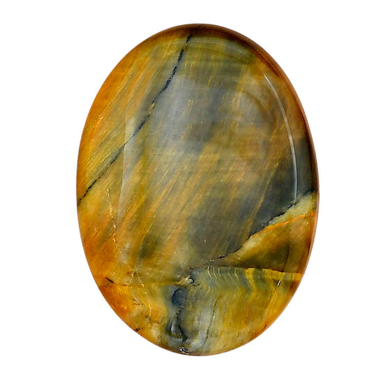 Blue Tiger Eye 34x25x5.5 mm Oval Gemstone LS01418-17