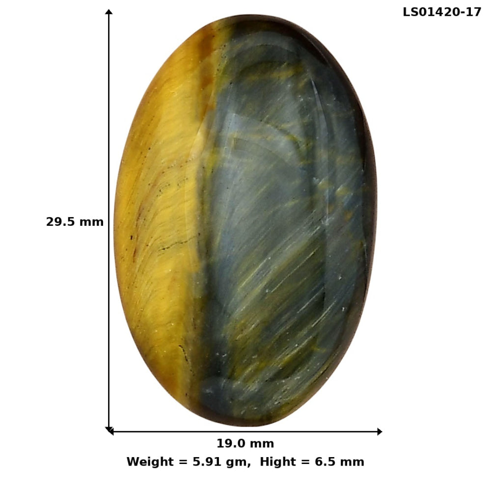 Blue Tiger Eye 29.5x19x6.5 mm Oval Gemstone LS01420-17