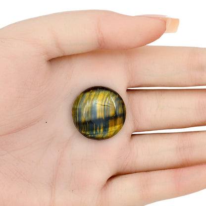Blue Tiger Eye 23.5x23.5x6 mm Round Gemstone LS01424-17