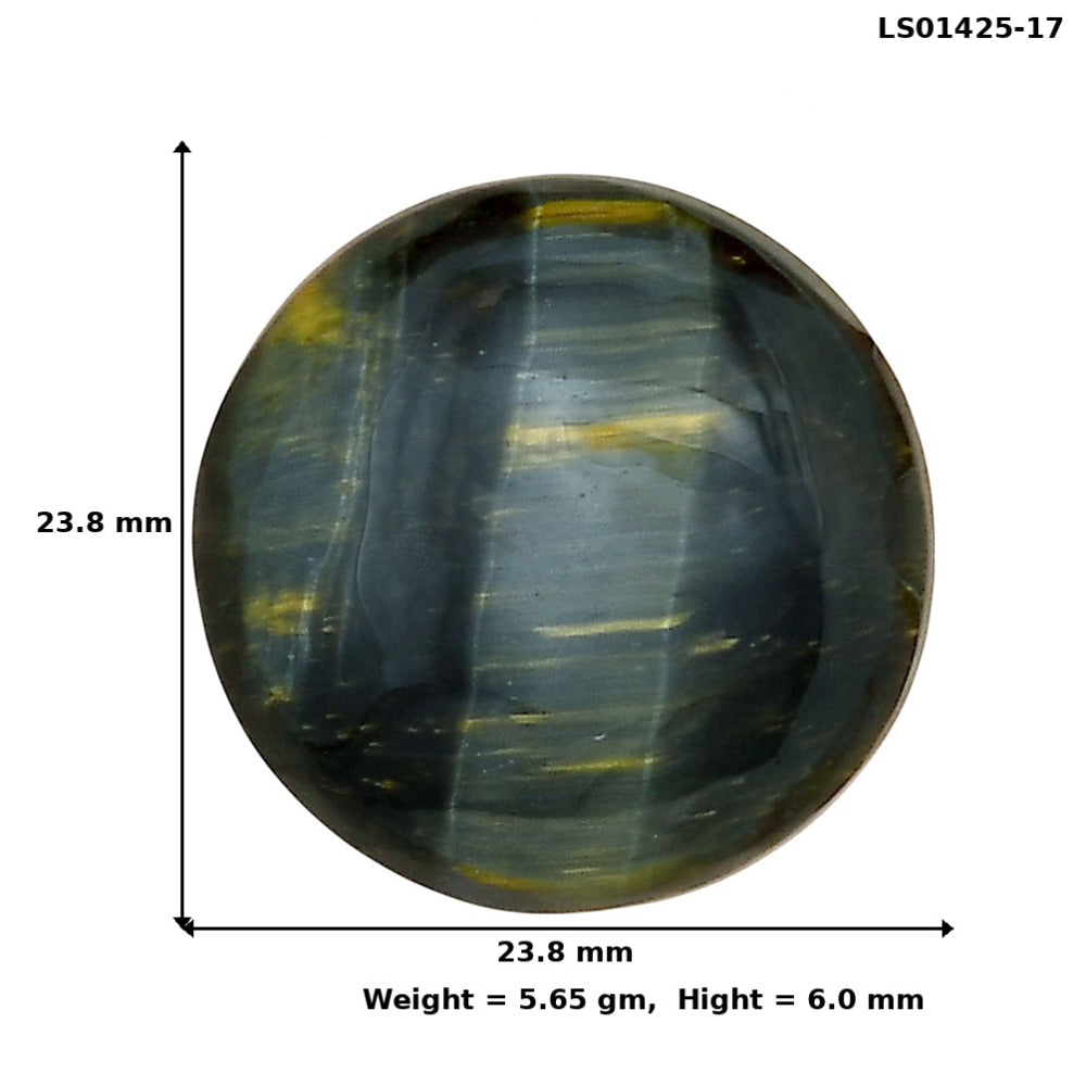 Blue Tiger Eye 23.8x23.8x6 mm Round Gemstone LS01425-17