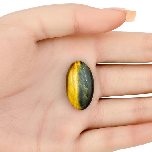 Blue Tiger Eye 27.7x16x6 mm Oval Gemstone LS01426-17