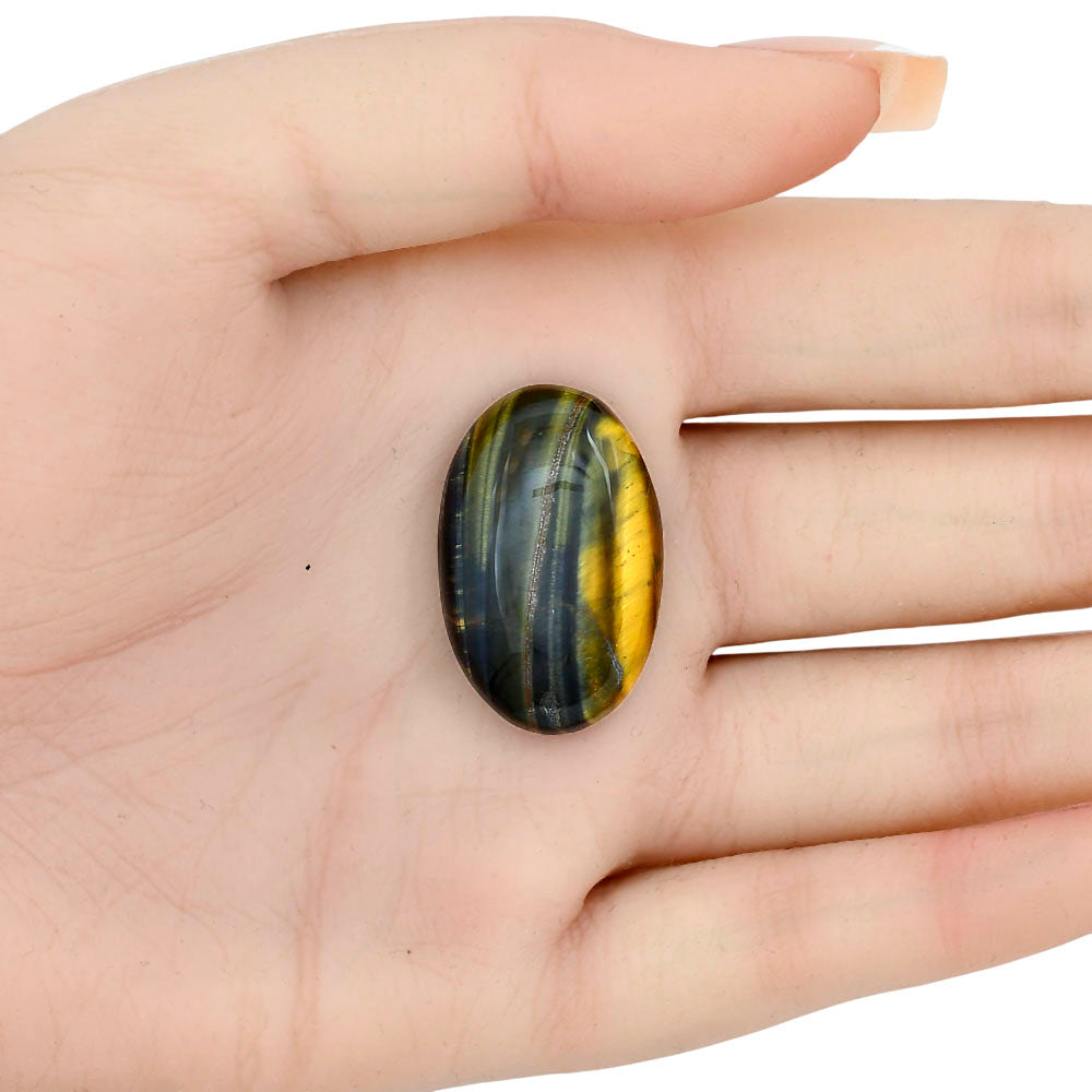 Blue Tiger Eye 29x18.8x6.5 mm Oval Gemstone LS01430-17