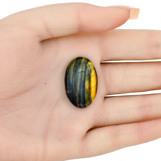 Blue Tiger Eye 29x18.8x6.5 mm Oval Gemstone LS01430-17