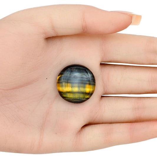Blue Tiger Eye 23.5x23.5x6 mm Round Gemstone LS01433-17