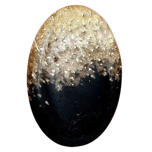 Root Plume Agate 39.85x26.5x6 mm Oval Gemstone LS01453-18