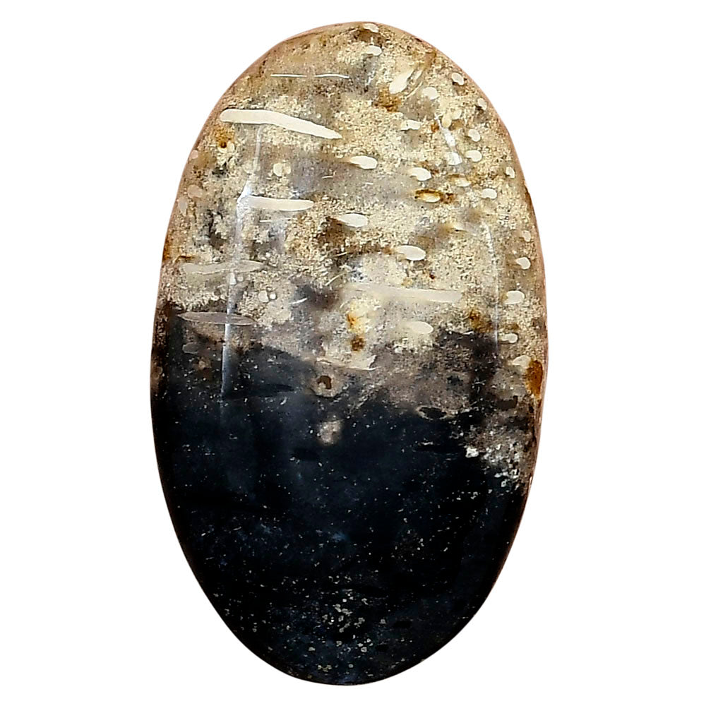 Root Plume Agate 39x23.2x6 mm Oval Gemstone LS01454-18