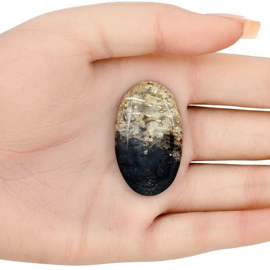 Root Plume Agate 39x23.2x6 mm Oval Gemstone LS01454-18