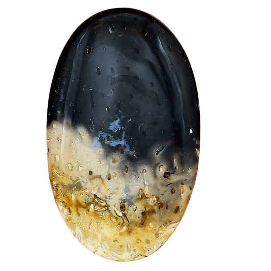 Root Plume Agate 44.6x27.1x6 mm Oval Gemstone LS01456-18