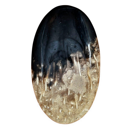 Root Plume Agate 47x26.3x6 mm Oval Gemstone LS01464-18
