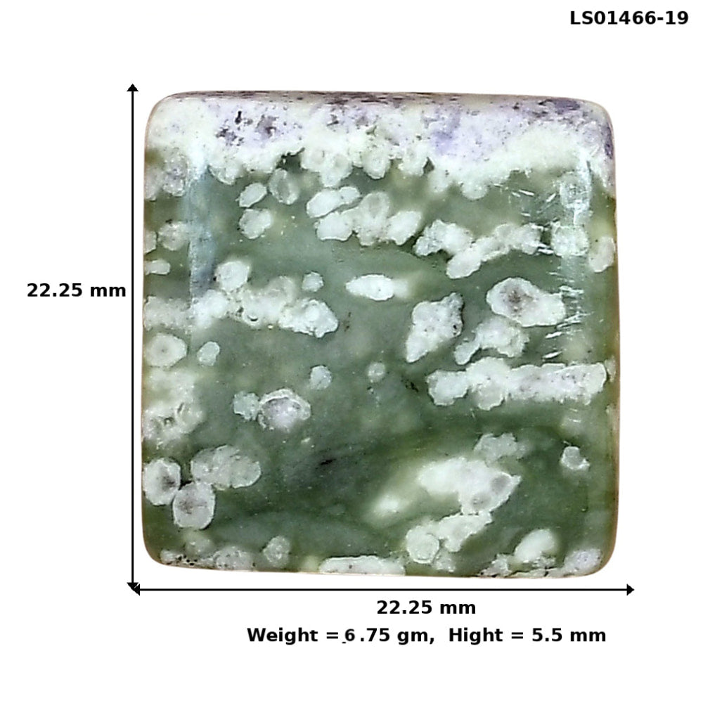 Peace Jade 22.25x22.25x5.5 mm Baguette Gemstone LS01466-19