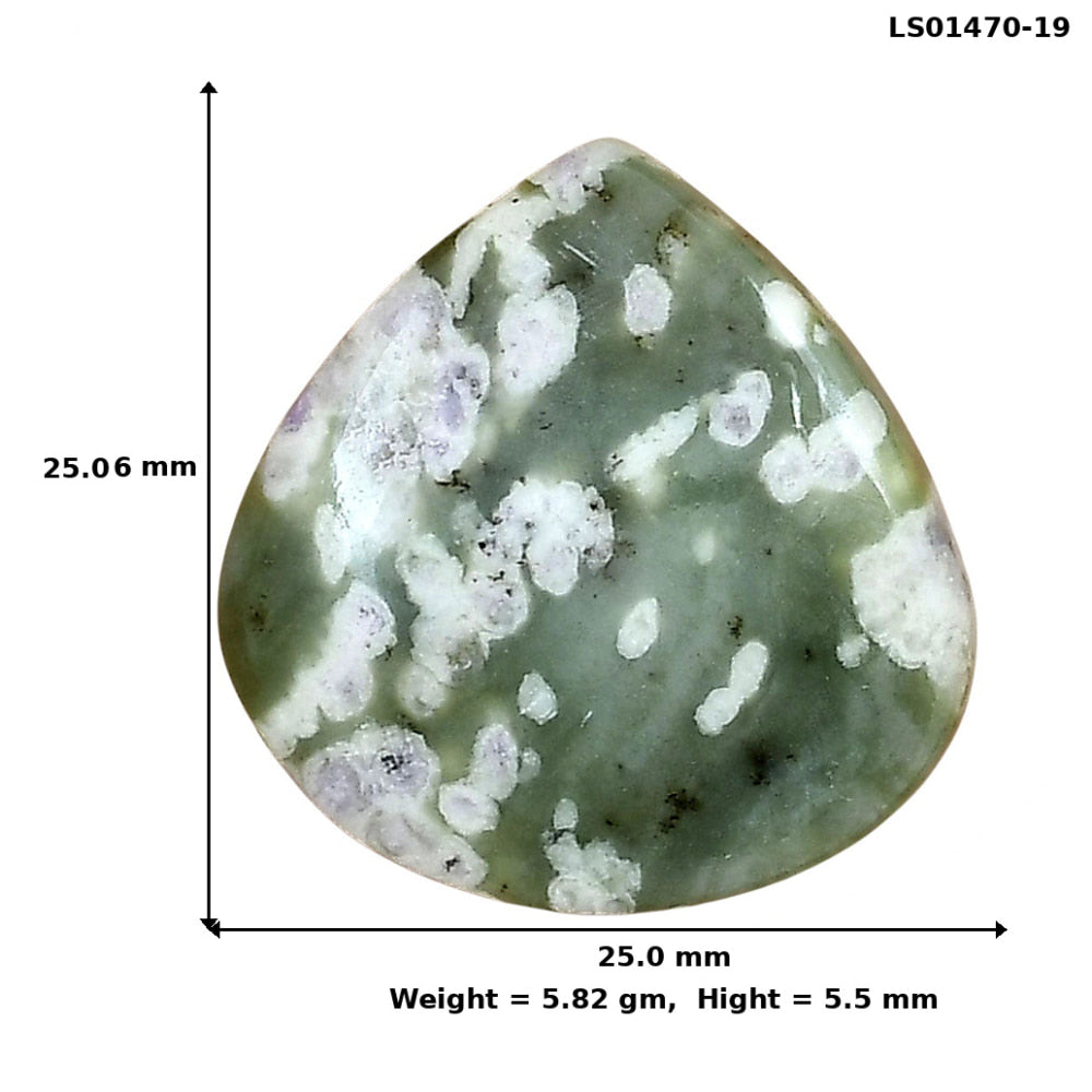 Peace Jade 25.6x25x5.5 mm Pear Gemstone LS01470-19