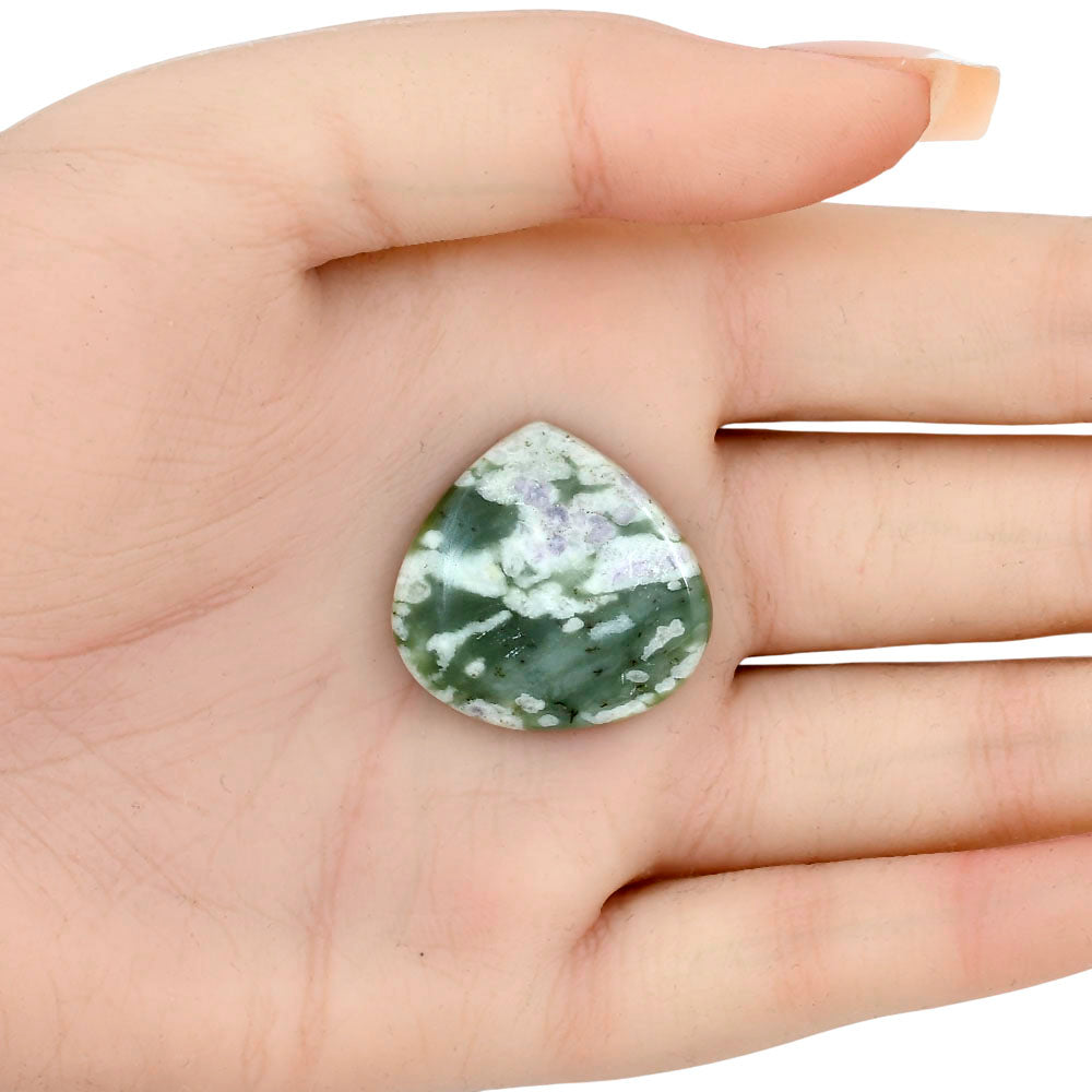 Peace Jade 26.4x25.5x5 mm Pear Gemstone LS01471-19