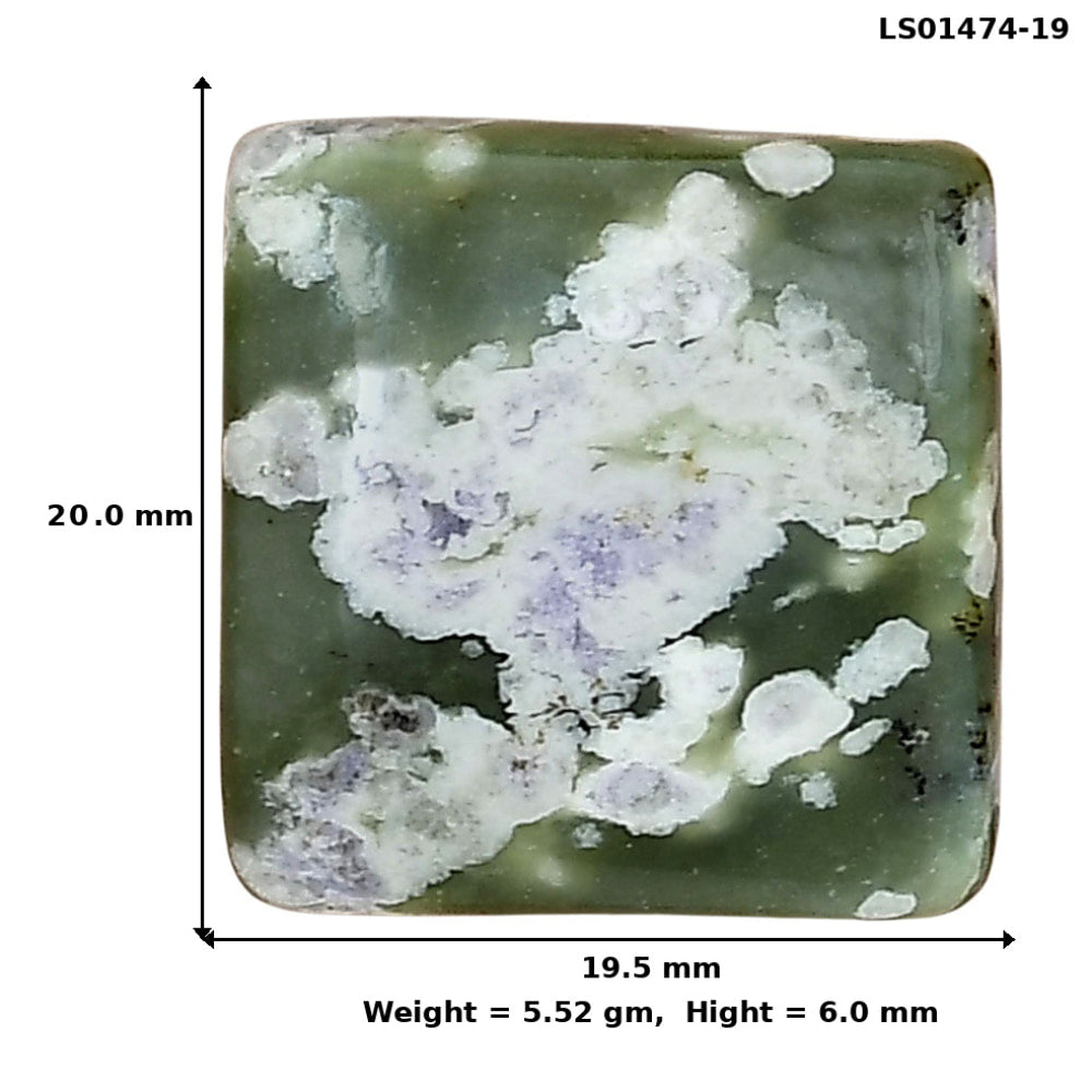 Peace Jade 20x19.5x6 mm Baguette Gemstone LS01474-19