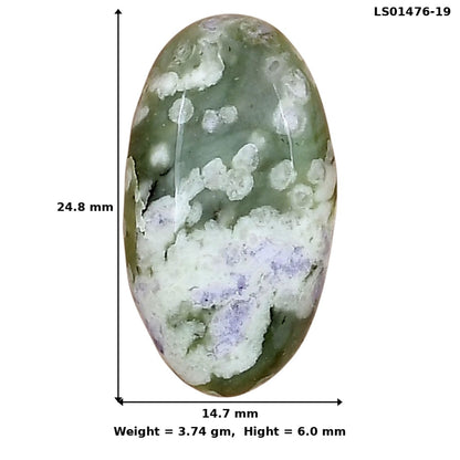 Peace Jade 24.8x14.7x6 mm Oval Gemstone LS01476-19