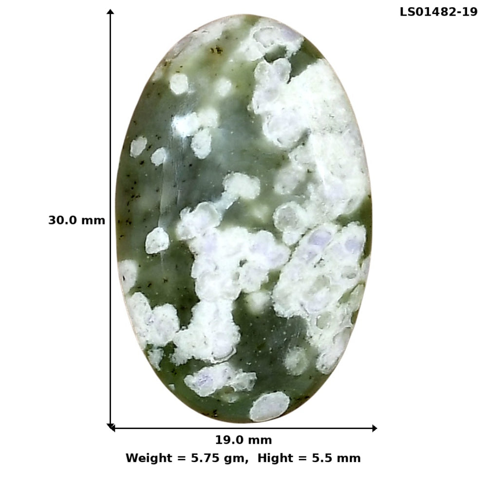 Peace Jade 30x19x5.5 mm Oval Gemstone LS01482-19