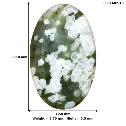 Peace Jade 30x19x5.5 mm Oval Gemstone LS01482-19