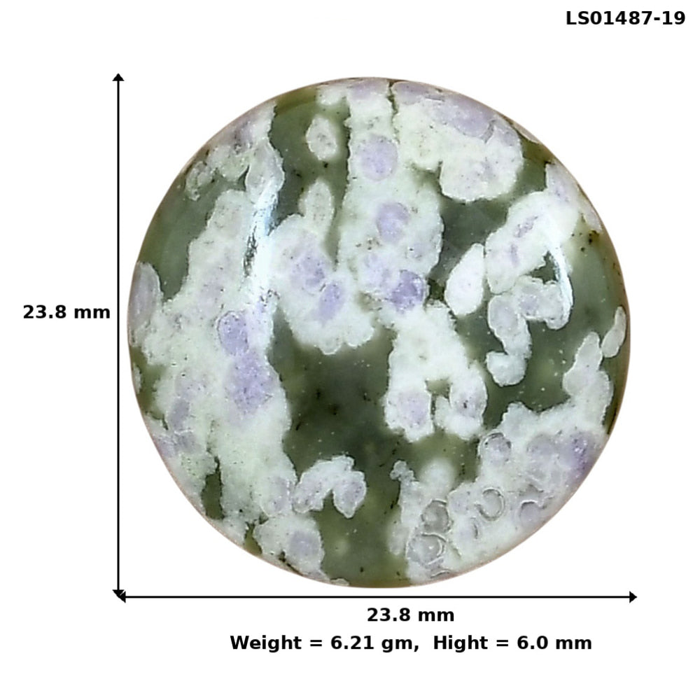 Peace Jade 24.2x23.8x6 mm Round Gemstone LS01487-19