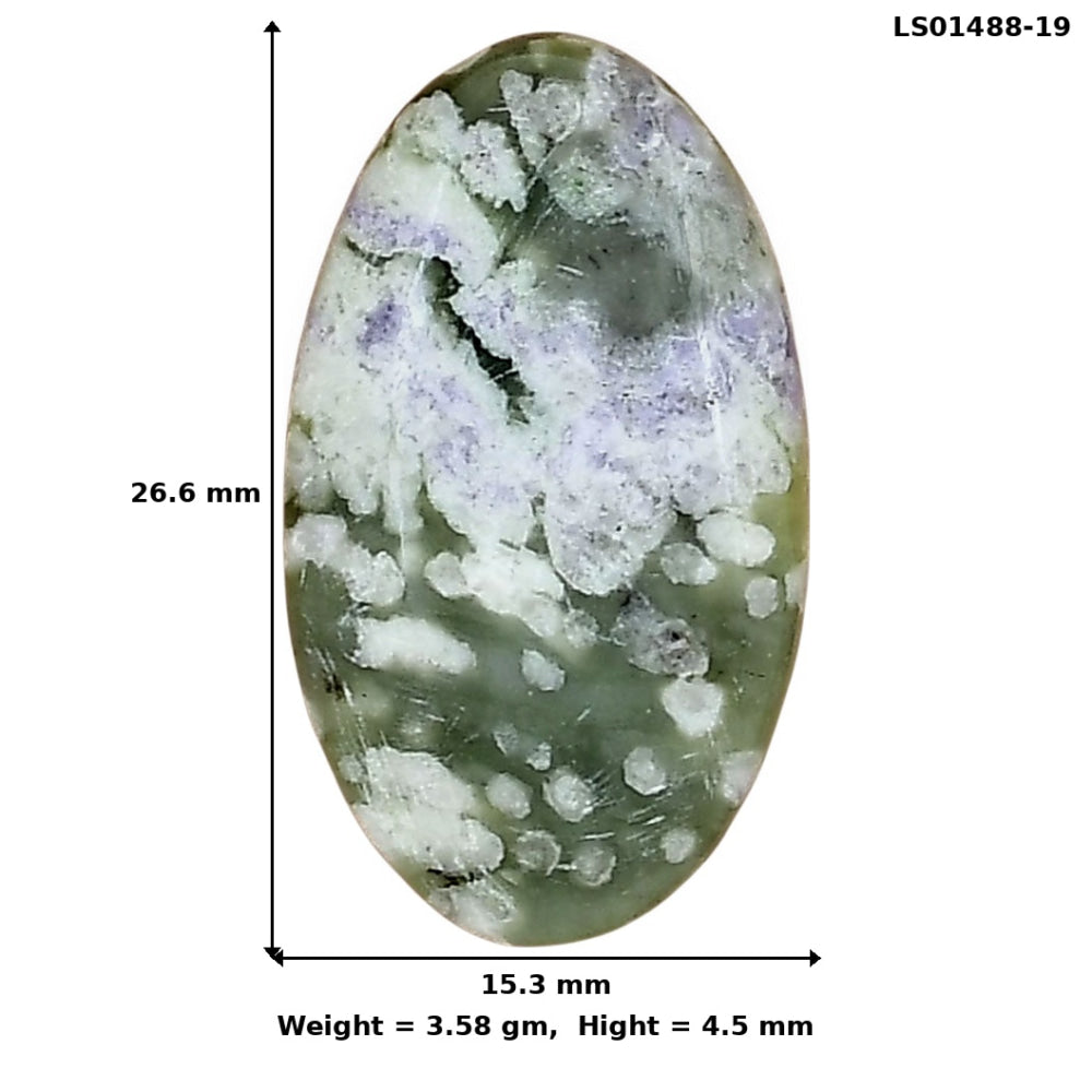 Peace Jade 26.6x15.3x4.5 mm Oval Gemstone LS01488-19